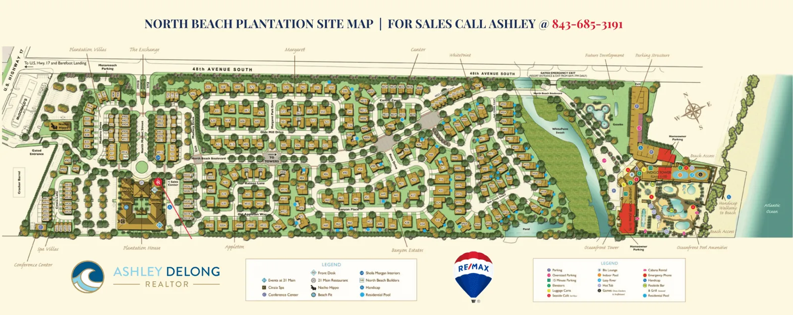North Beach Plantation Map | Ashley DeLong, Realtor