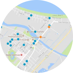 Lewes Beach Real Estate Map