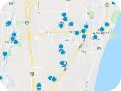 Port Washington Area Real Estate Map Search