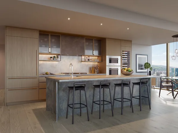 Victoria Place kitchen, light palette