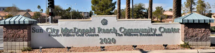 Sun City MacDonald Ranch Entrance Sign