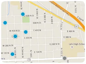 Lehi Utah mapped homes for sale