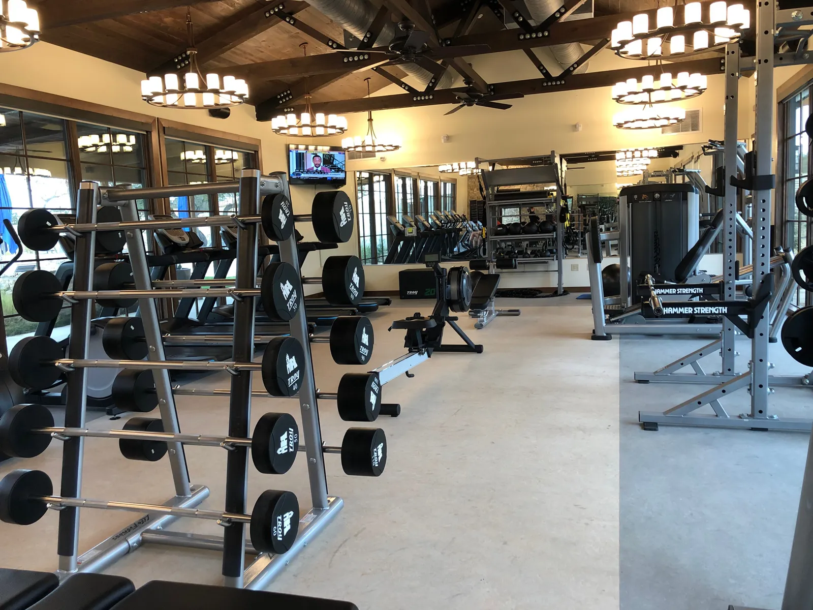 The fitness center at the Club at Esperanza