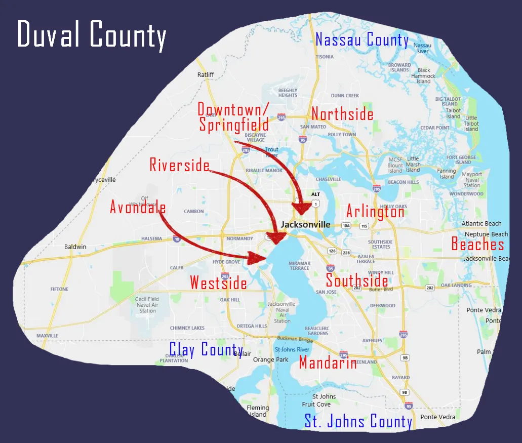 Duval 'Common Name' Areas