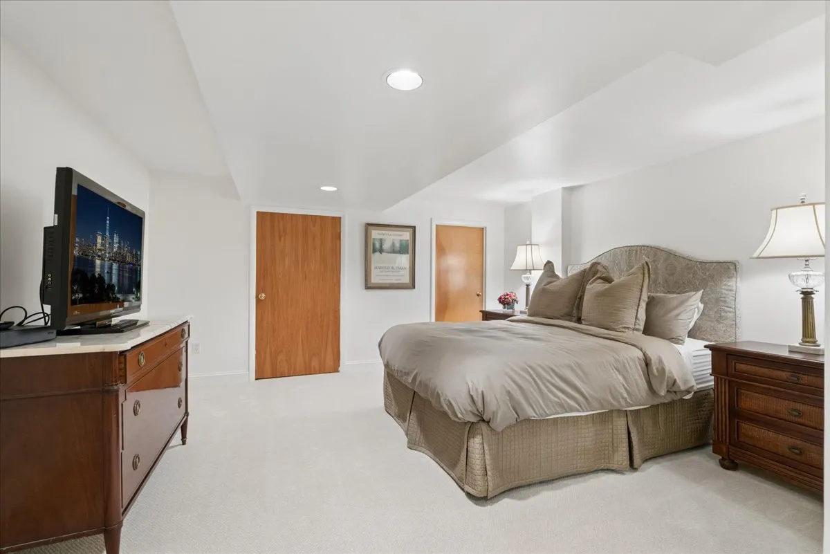 Lower level guest space at 15 Copper Vail Court in Princeton NJ