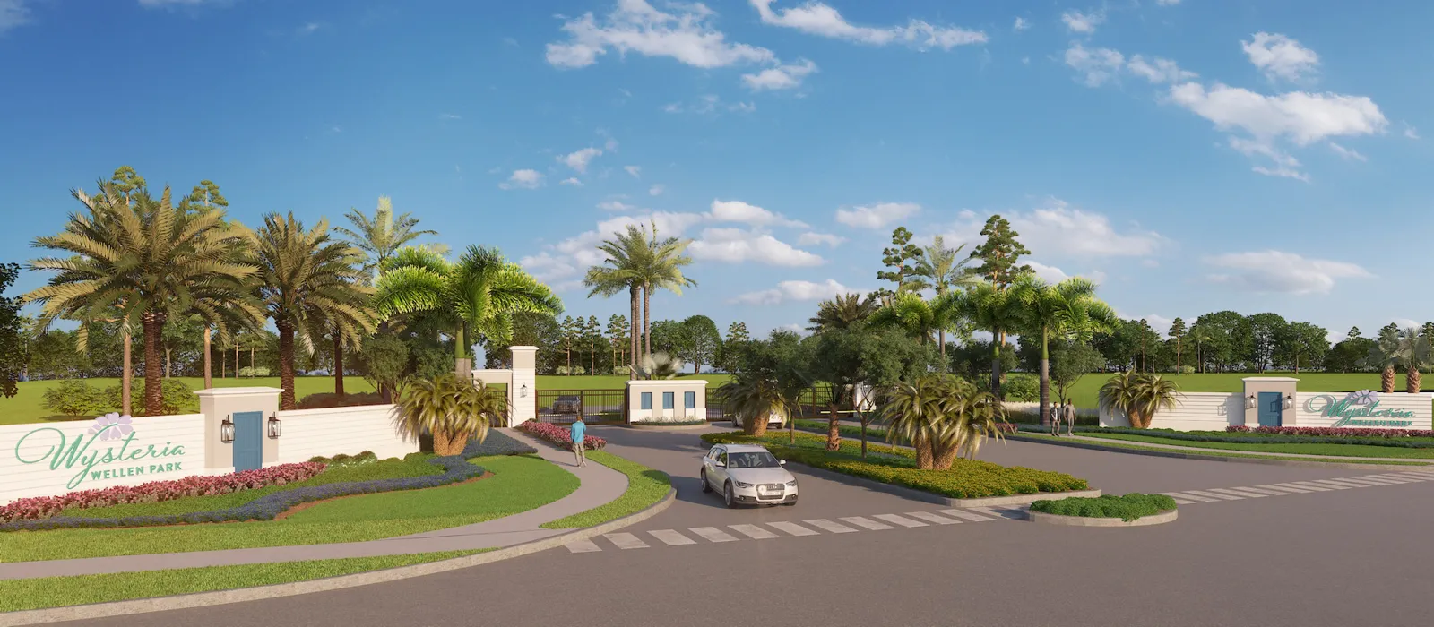 Wysteria community entrance in Wellen Park