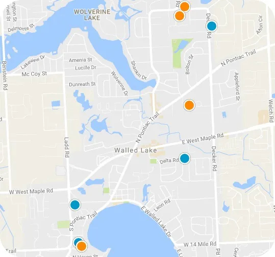 Walled Lake Map