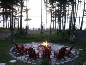 Lakeside firepit on Lake Petenwell