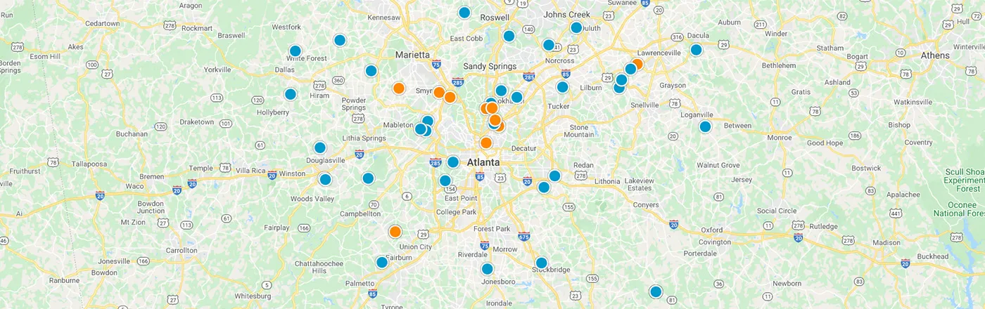 Atlanta Metro Interactive Map Search