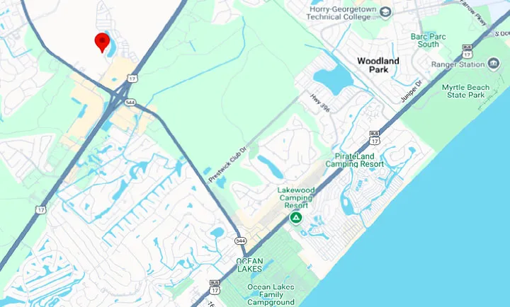 Map of Sayebrook in Myrtle Beach, SC