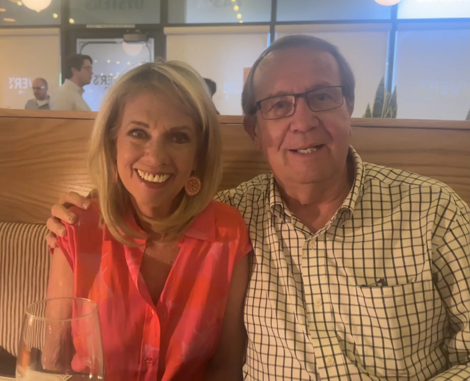Bob and Cheryl Bustin Founders of Parker Colorado Home Center at RE/MAX having lunch in Vail 