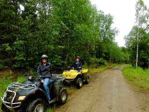Riding atvs at Lake Petenwell