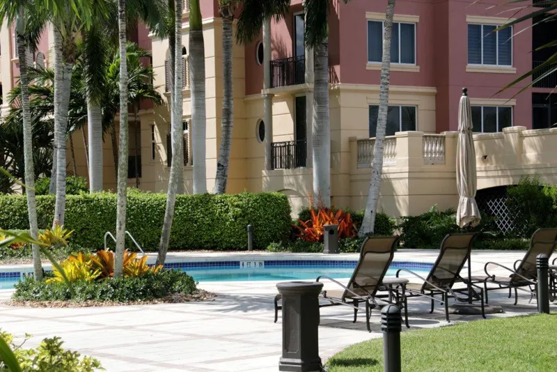Castella lagoon-style pool at The Colony Golf and Bay Club, Bonita Springs