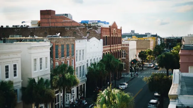 A view of a street in Downtown Charleston