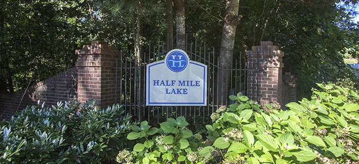 Entrance to Half Mile Lake community in Greenville SC