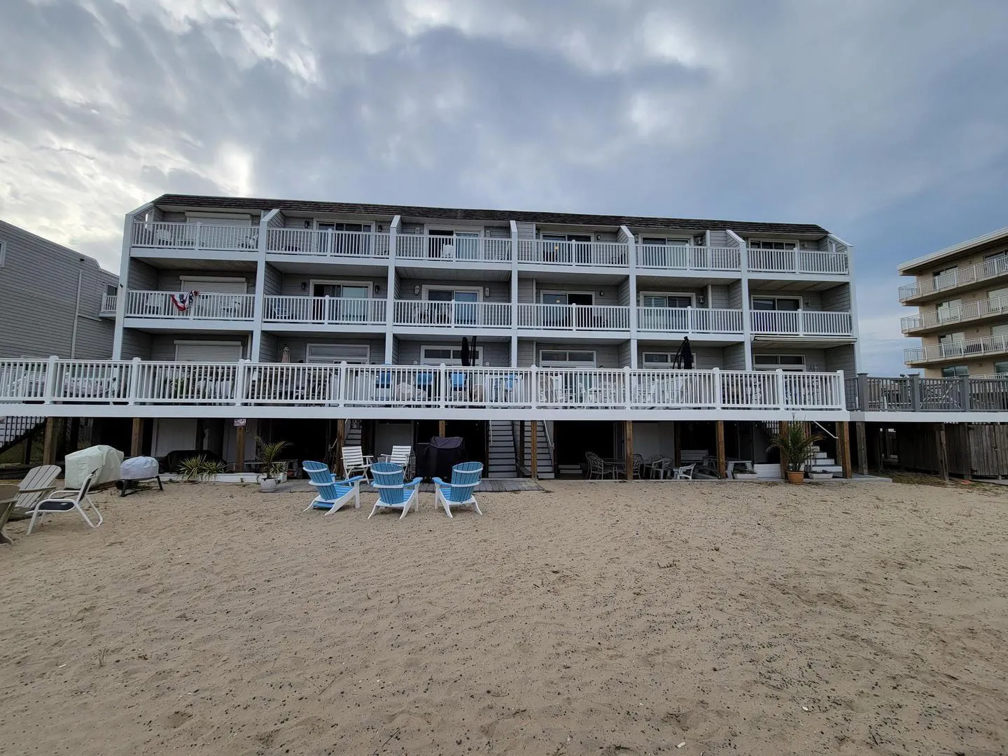 Ocean Club oceanfront townhouse exterior view, Ocean City, MD