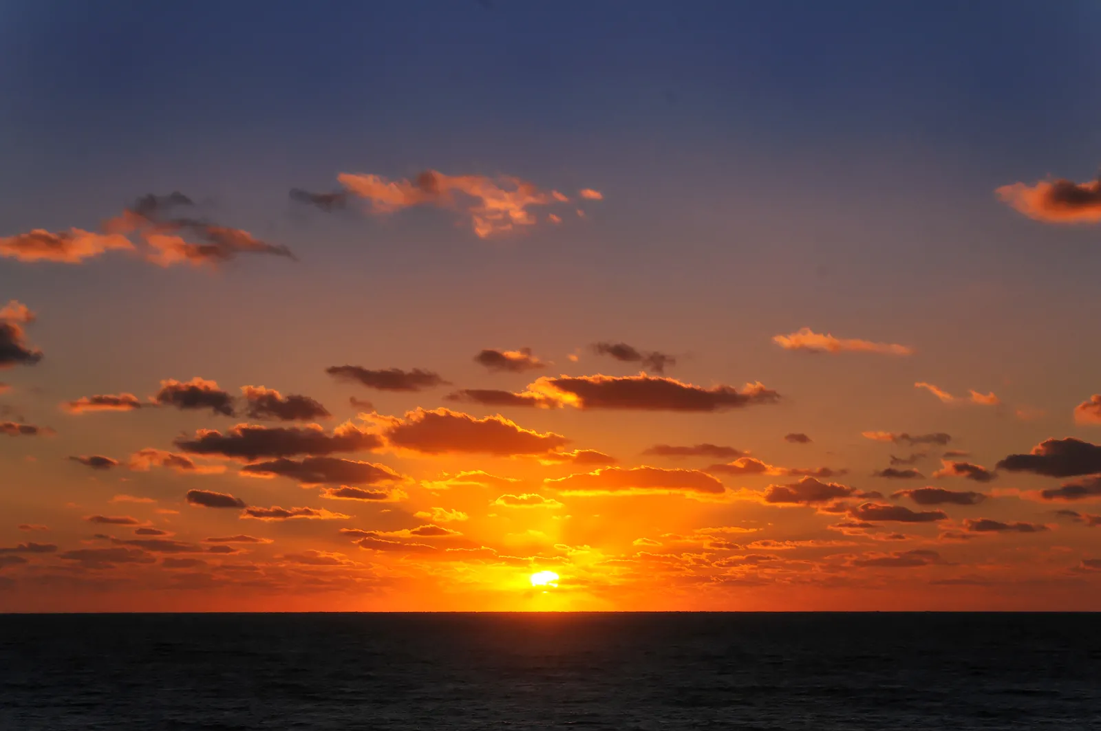Florida Gulf Coast sunset over the water
