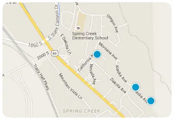 Spring Creek Elem Homes Map