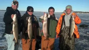 Ice fishing on Lake Petenwell