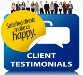 Some testimonials and reviews from clients