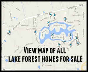 Map of Lake Forest Homes For Sale