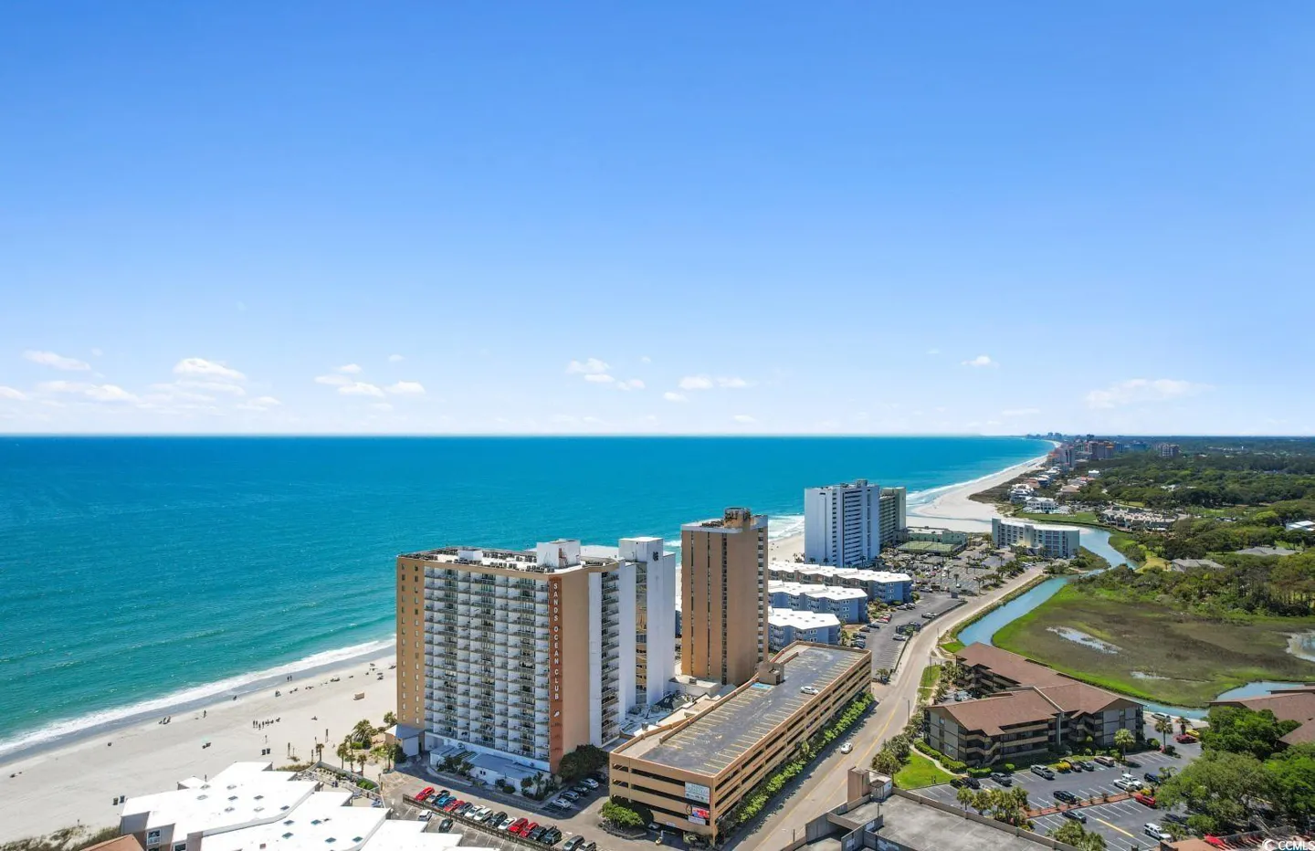 Shore Drive Aerial Photo Overlooking Sands Beach Club, Myrtle Beach