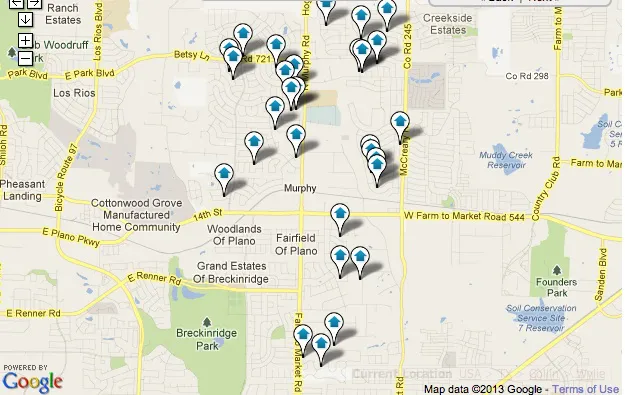 Murphy Homes for Sale Map Search