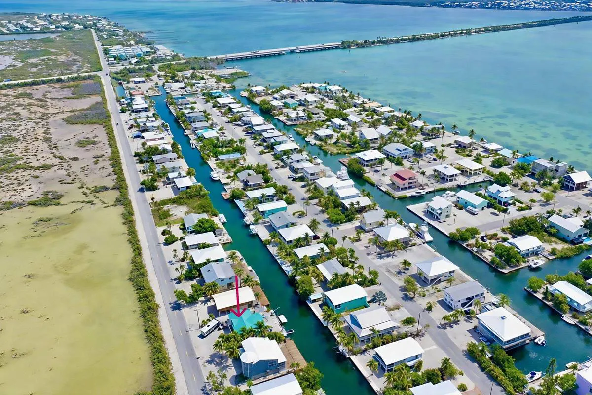 Little Torch Key Florida Keys aerial canal view