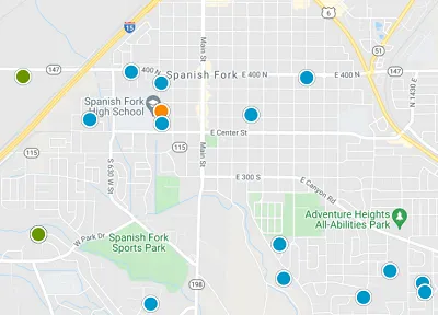 Spanish Fork Map Search