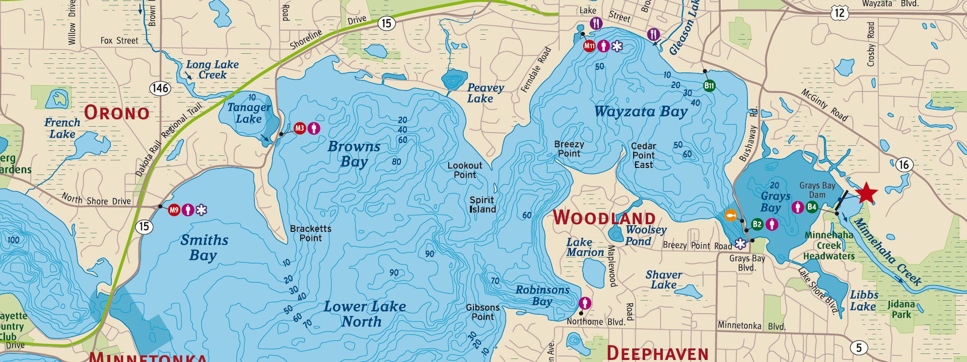 Lake Minnetonka Bays Map Browns Bay | Lake Minnetonka Real Estate | Dan Gustafson