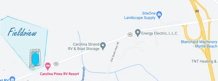 Map of the new Fieldview development on Hwy 90, Conway