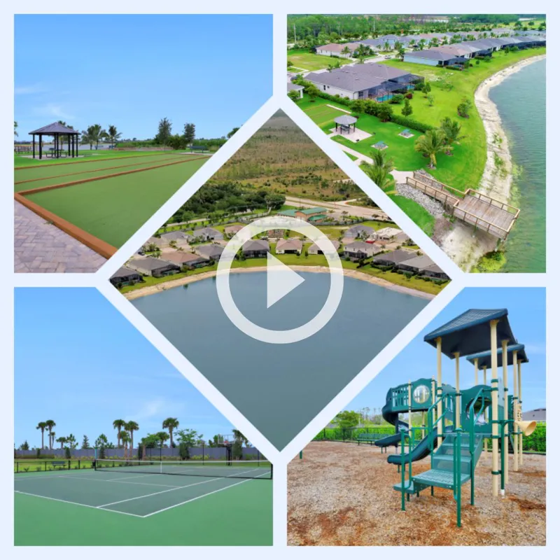 Bonita Landing lakefront homes in Bonita Springs, Florida