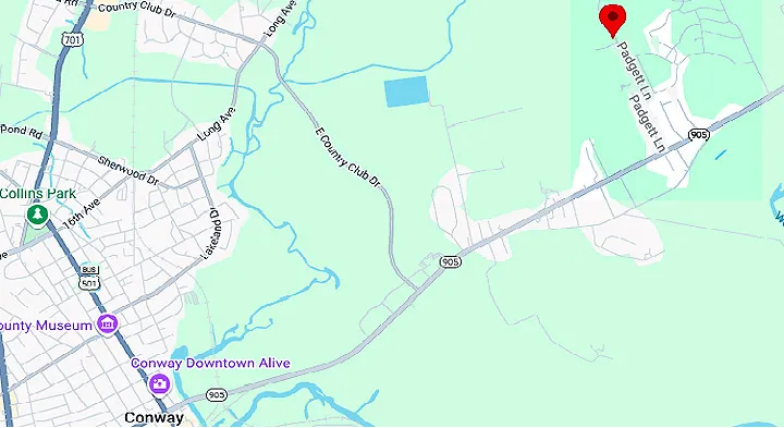 Map of Padgett Lane Conway, SC