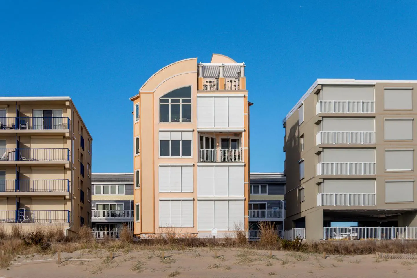 L'Image oceanfront condo building exterior view, Ocean City, MD