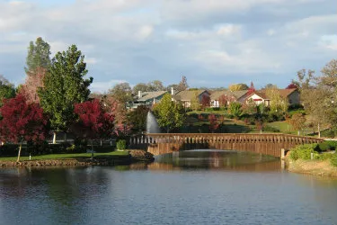 The lakes within The Vineyard 55+ gated community