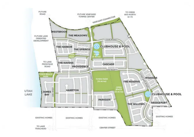 Waters Edge master planned community map