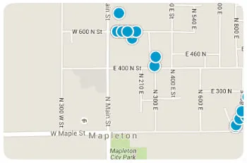 Mapleton Utah mapped homes for Sale