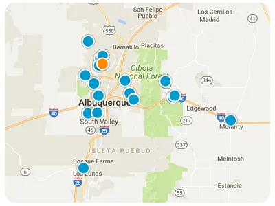 Interactive Map Search