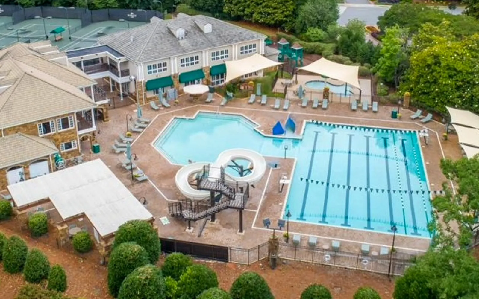 The Peninsula Club pool complex in Cornelius NC