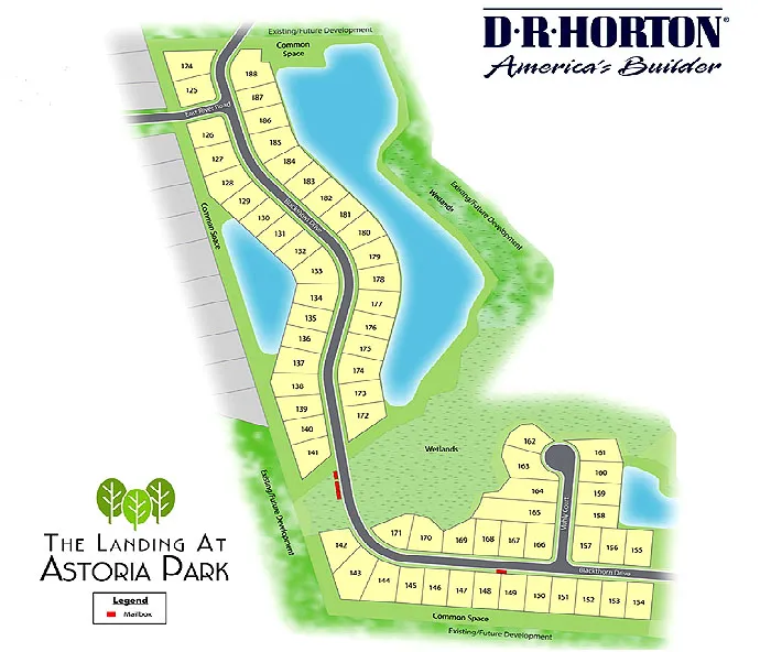 Sitemap of the Landing at Astoria Park
