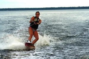 Wakeboarding on Lake Petenwell