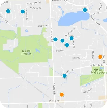 Wixom Map