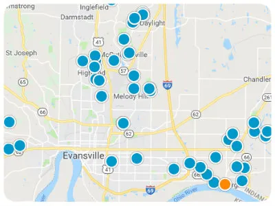 SW Indiana Real Estate Map Search