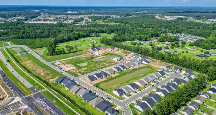 Aerial of Spring Oaks development in Conway SC