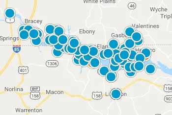 LAKE GASTON MAP