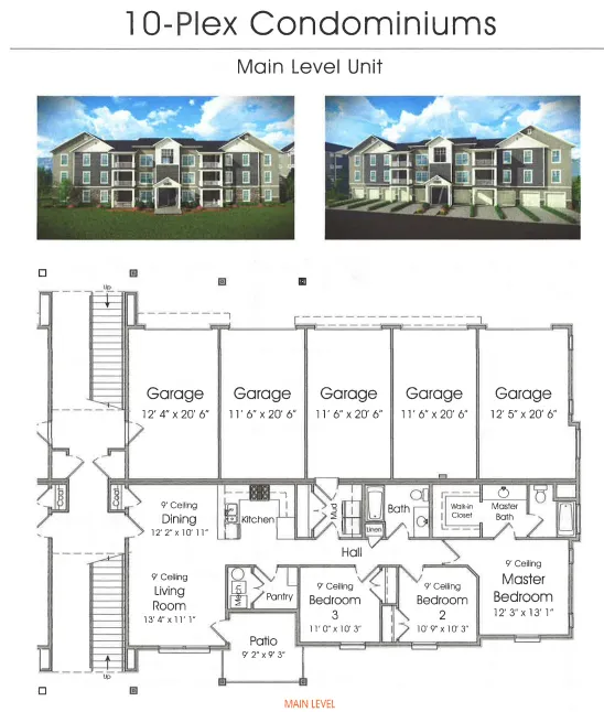 Preserve at Waters Edge condo floor plan - ground level