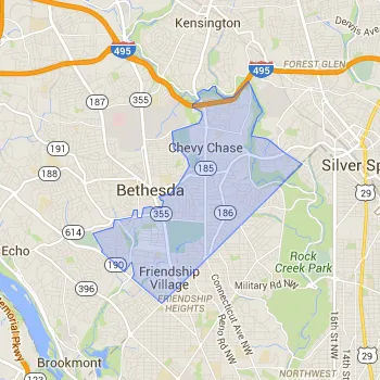 Zip Code Map for Chevy Chase