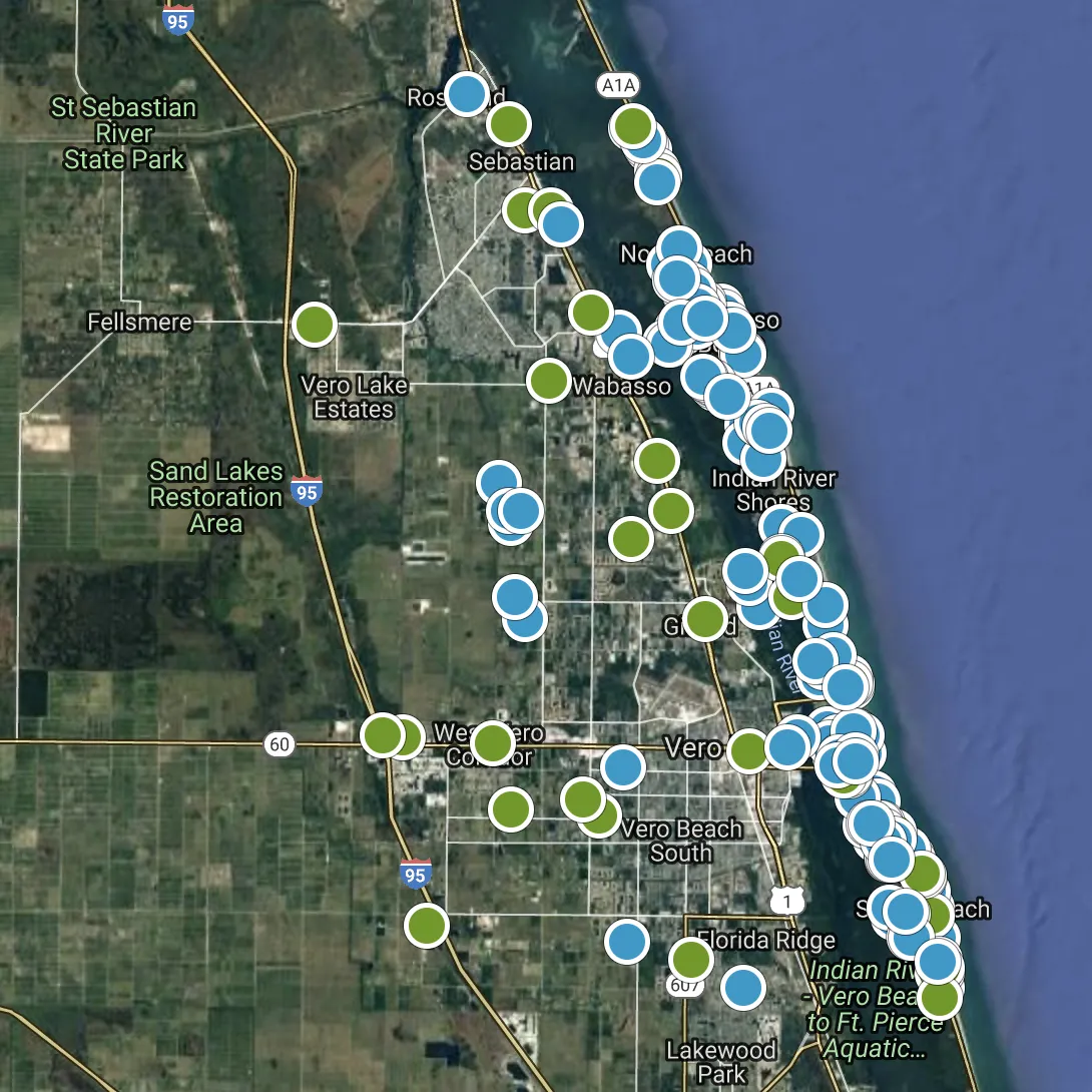 Search Vero Beach Homes and Sebastian Real Estate by Map
