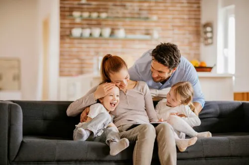 Family On Couch
