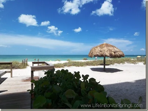 Chickee hut on Bonita Beach in Bonita Springs